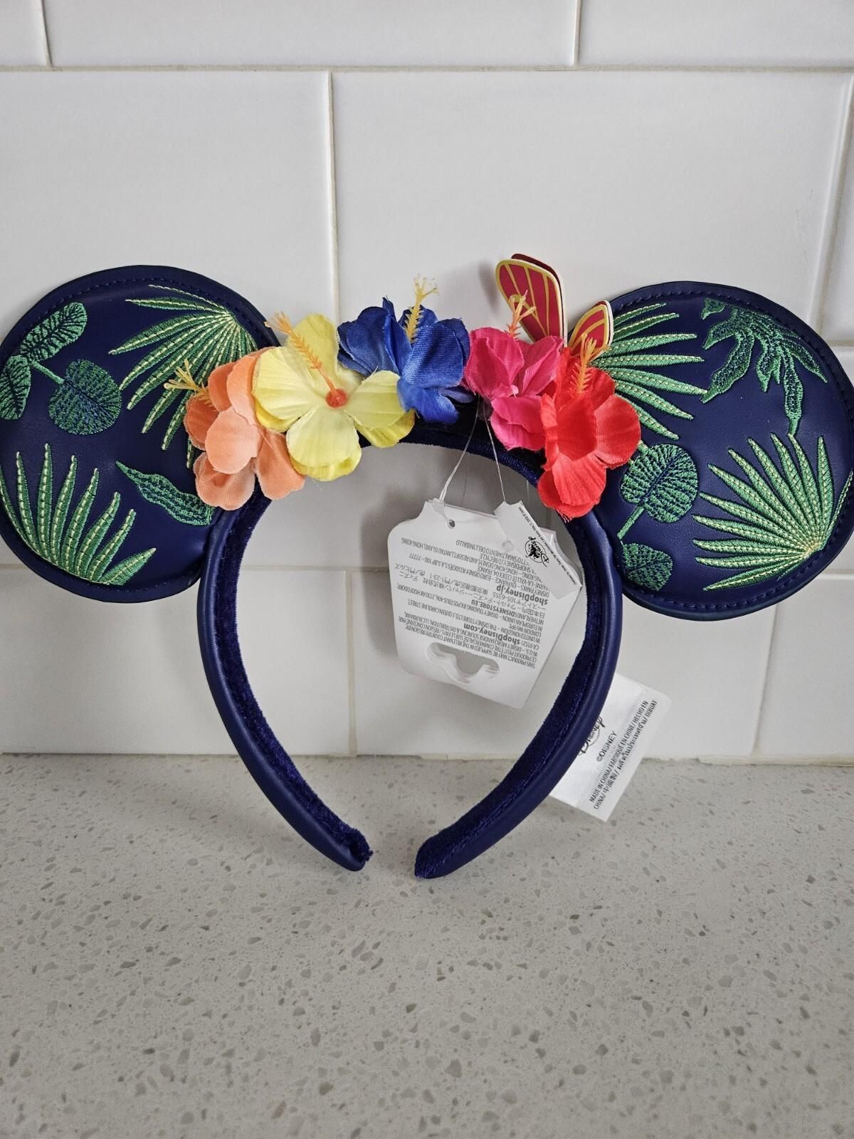 Disney Parks Encanto Palm Embroidered Minnie Ears With Flowers & Butterfly
