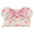 Womens Loungefly Minnie Mouse Floral Zip Around Wallet
