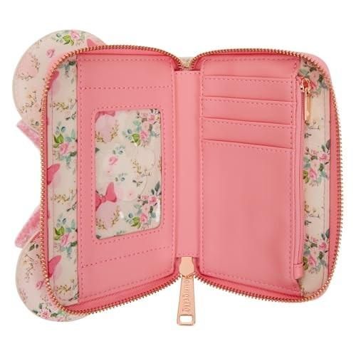 Womens Loungefly Minnie Mouse Floral Zip Around Wallet