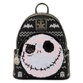 Loungefly Jack Skellington Reversible Sequins Mini Backpack - the Nigh, Black and Silver - Loungefly - Spirit Halloween