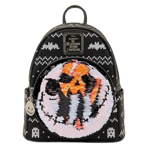 Loungefly Jack Skellington Reversible Sequins Mini Backpack - the Nigh, Black and Silver - Loungefly - Spirit Halloween