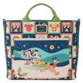 Loungefly Disney Mickey and Minnie Holiday Convertible Tote Bag