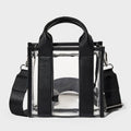 Mini Tote Crossbody Bag - Wild Fable™ Black/Clear: Structured Faux Leather Handbag, Adjustable Strap