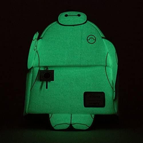 Loungefly Disney Glow in the Dark Talking Baymax Double Strap Shoulder Bag Purse, Multicolor, One Size