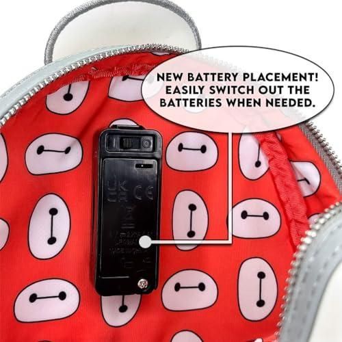Loungefly Disney Glow in the Dark Talking Baymax Double Strap Shoulder Bag Purse, Multicolor, One Size