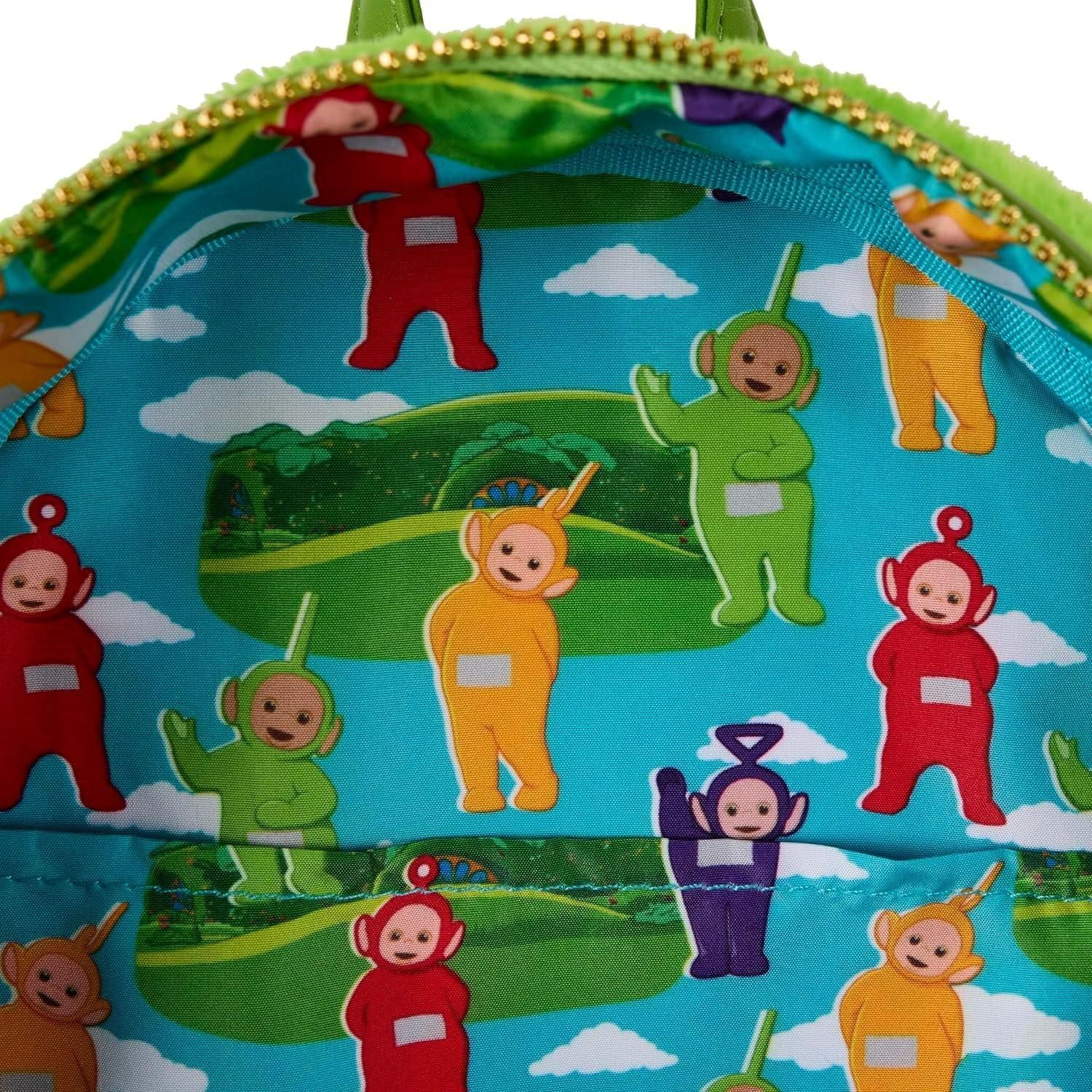 LOUNGEFLY, School Bags, Unisex, Green, ONE SIZE, Teletubbies Dipsy Plush Cosplay Light up Mini Backpack