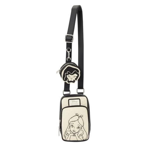 Loungefly Disney: Alice in Wonderland - Cellphone Sling - Crossbody Bag with Coin Bag - Great for Kids & Adults - Collectible Bags