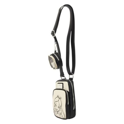 Loungefly Disney: Alice in Wonderland - Cellphone Sling - Crossbody Bag with Coin Bag - Great for Kids & Adults - Collectible Bags