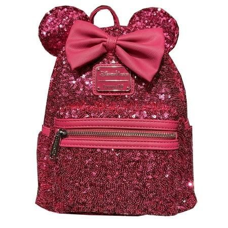 Disney Loungefly Backpack - Minnie Mouse Sequin - Bright Pink