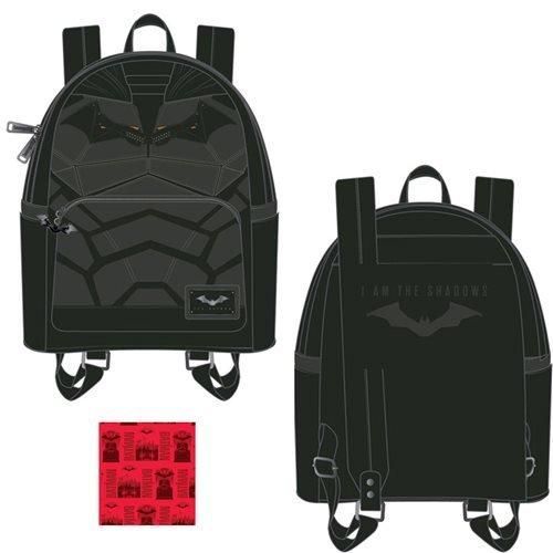 LoungeFly - Dc the Batman All Black Mini Backpack, the Dark Knight - Multicolored