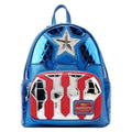 Loungefly Marvel Captain America Shine Cosplay Mini Backpack - Blue