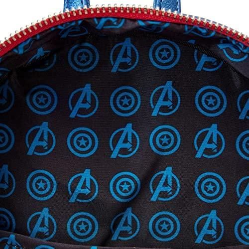 Loungefly Marvel Captain America Shine Cosplay Mini Backpack - Blue
