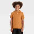 Boys' Short Sleeve Printed Polo Shirt - Cat & Jack™ Orange M