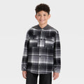 Boys' Hooded Shirt Jacket - Cat & Jack™ Black XS