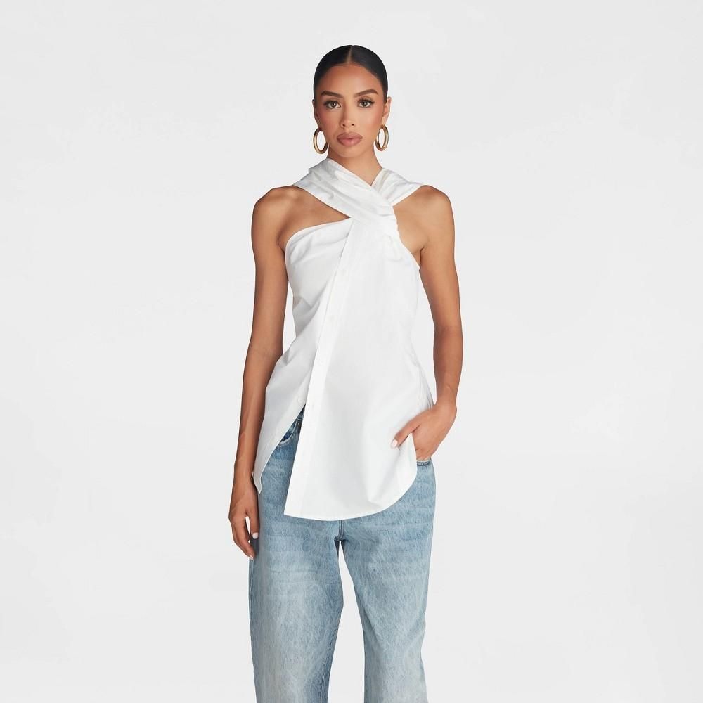 Kahlana KBB By Women's 'The Twist Neck Shirt' - White S