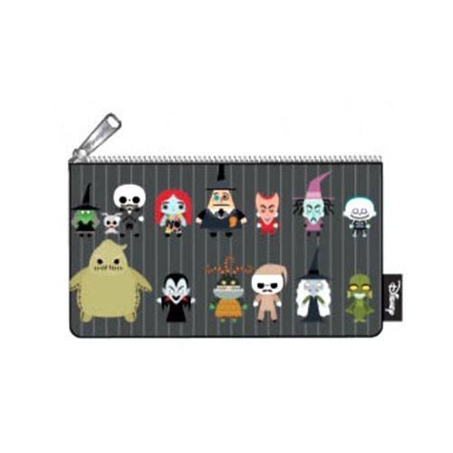Loungefly X Nightmare Before Christmas Chibi Characters Zippered Pouch (Black One Size)