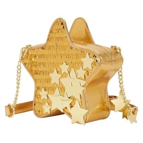Loungefly Gold Glitter Star Crossbody Bag