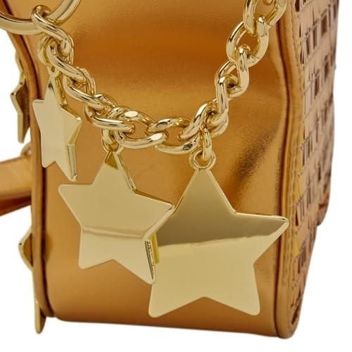 Loungefly Gold Glitter Star Crossbody Bag