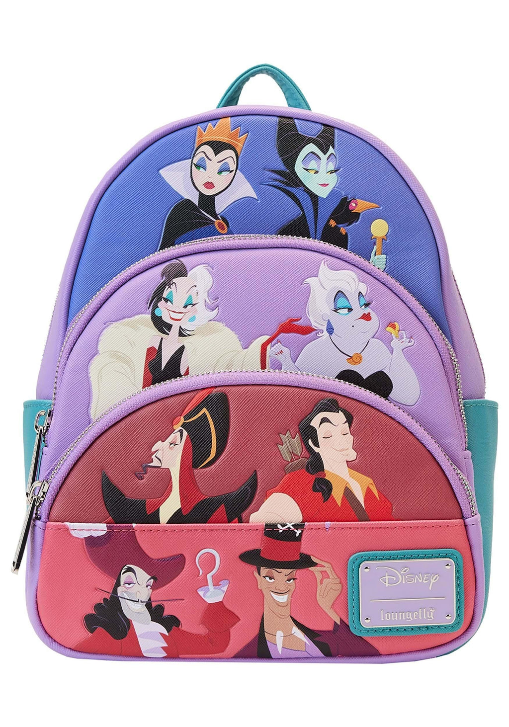 Disney Villains NWT Color Block Triple Pocket Mini Backpack