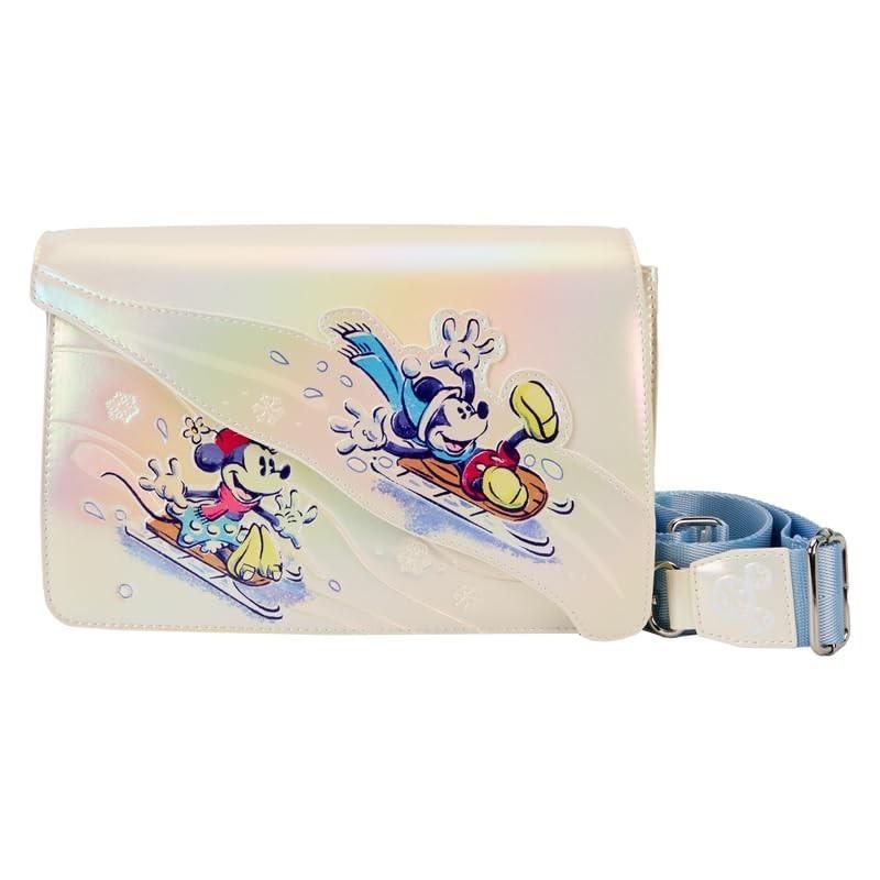 Loungefly NWT Disney Mickey and Friends Winter Wonderland Crossbody Bag Multi