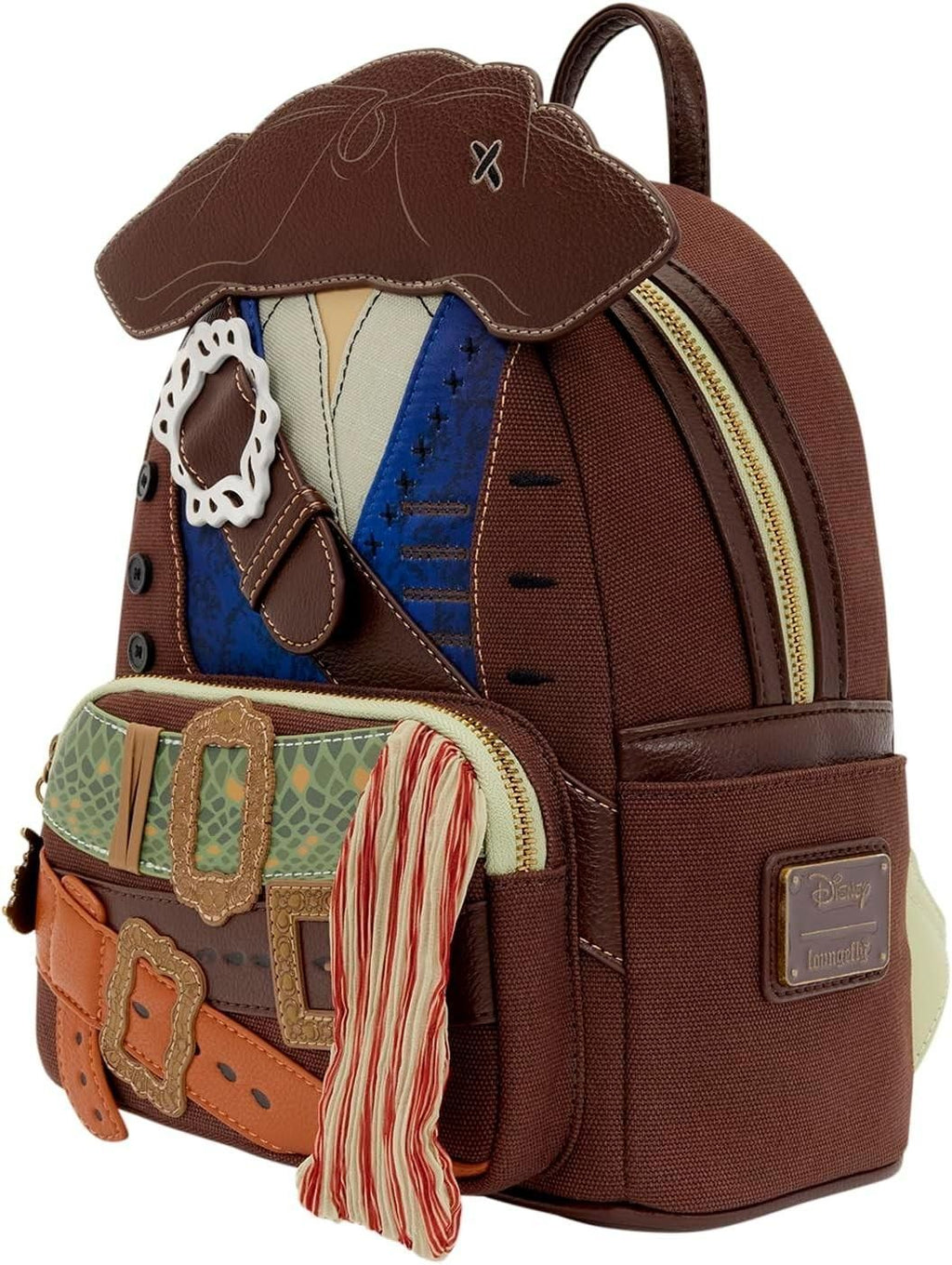 Loungefly Disney: Jack Sparrow - Fluch Der Karibik - Cosplay Mini Rucksack - Ideal Für Kinder & Erwachsene - Sammeltaschen