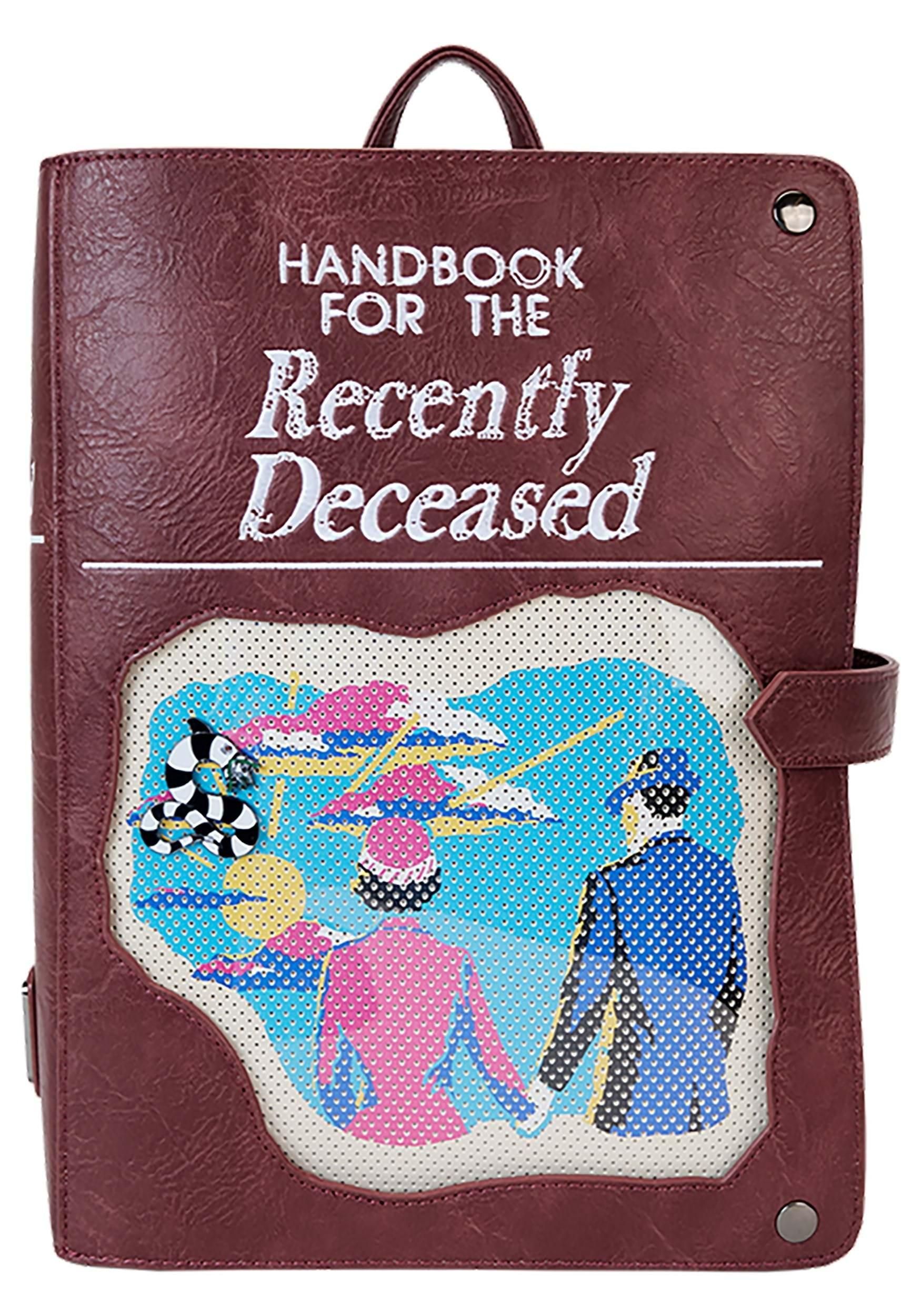 Loungefly X Beetlejuice Handbook for the Recently Deceased Pin Trader Backpack