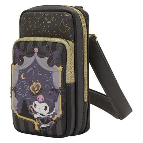 Loungefly Sanrio Kuromi 20Th Anniversary Cell Phone Crossbody Bag with Coin Bag