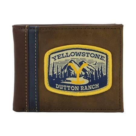 Men's Yellowstone Dutton Ranch Bifold Wallet, Brown