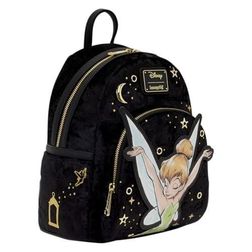 Loungefly Disney: Tinker Bell - Pixie Dust - Velvet Mini Backpack - Great for Kids & Adults - Collectible Bags