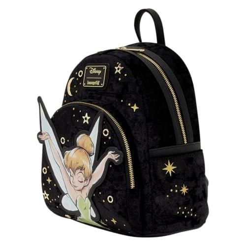 Loungefly Disney: Tinker Bell - Pixie Dust - Velvet Mini Backpack - Great for Kids & Adults - Collectible Bags