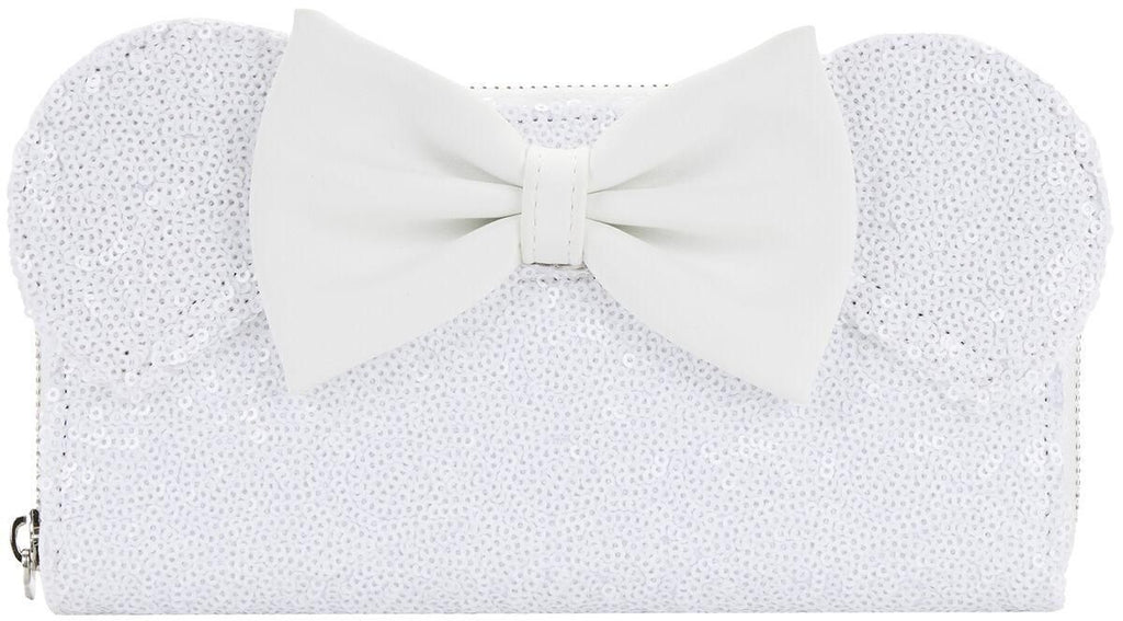 Loungefly: Disney - Minnie Sequin Wedding Zip Around Wallet