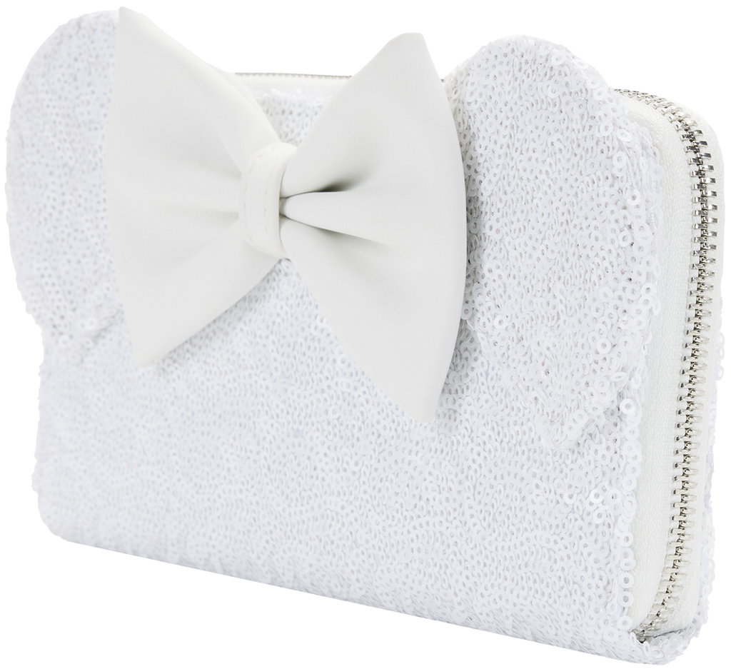 Loungefly: Disney - Minnie Sequin Wedding Zip Around Wallet