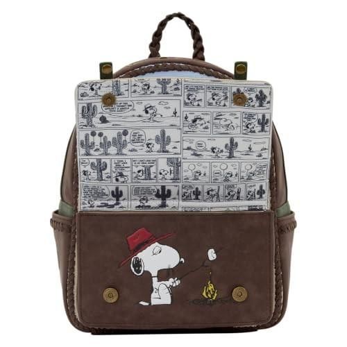Loungefly Peanuts: Spike - Desert Mini Backpack with Braided Top Handle - Adjustable Shoulder Straps - Collectible Bags