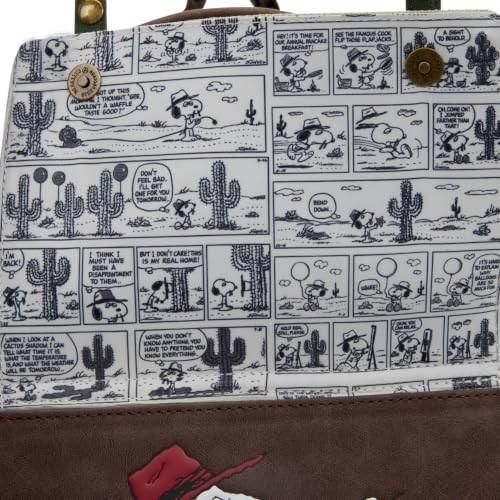 Loungefly Peanuts: Spike - Desert Mini Backpack with Braided Top Handle - Adjustable Shoulder Straps - Collectible Bags