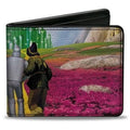 Movies Wallet  Bifold  Wizard of Oz Yellow Brick Road Poppy Field and Emerald City  Vegan Leather
