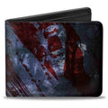 Warner Bros. Horror Movies Wallet  Bifold  Friday the 13th Logo Jason Machete Blood Splatter Reds Black  Vegan Leather