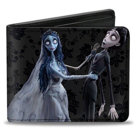 Horror Movies Wallet  Bifold  Corpse Bride Emily Victor Pose Logo Grays Black White  Vegan Leather