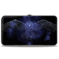 The Wizarding World of Harry Potter Wallet  Hinged  Harry Potter Hedwig Wings Pose Logo Black Purples White  Vegan Leather