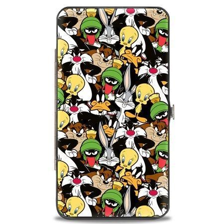 Looney Tunes Wallet  Hinged  Looney Tunes Character Stacked Collage  Vegan Leather