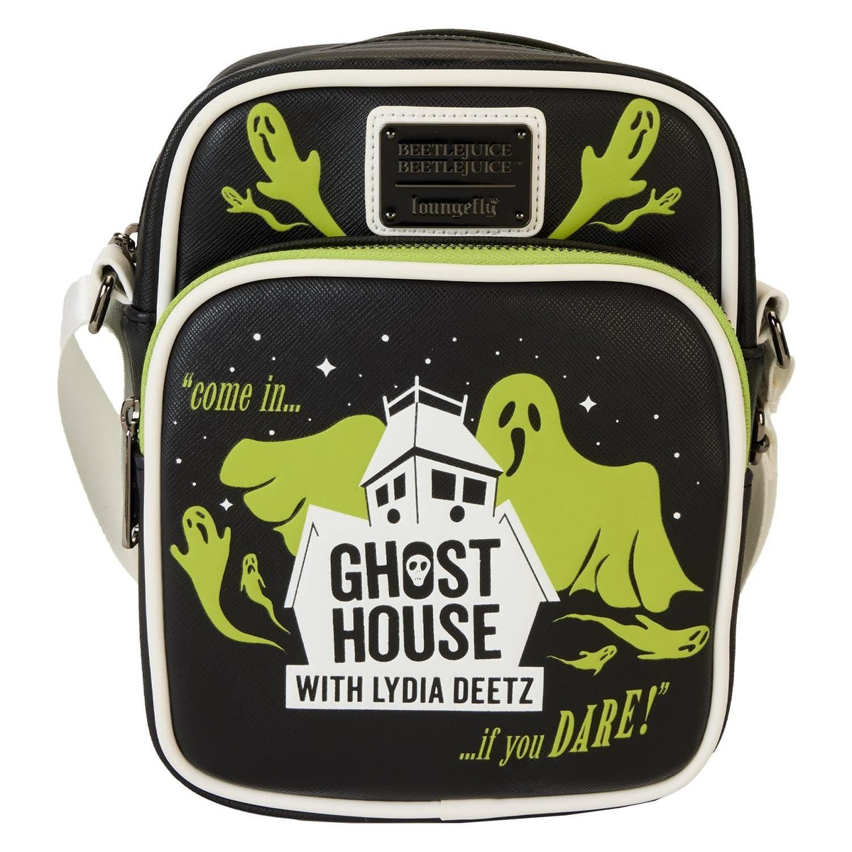 Loungefly Warner Bros Beetlejuice 2 Crossbody Bag Black/Charcoal