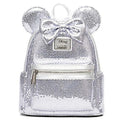 Loungefly EXCLUSIVE DROP: Disney Minnie Mouse Platinum Sequin Mini Backpack - 10/1/25