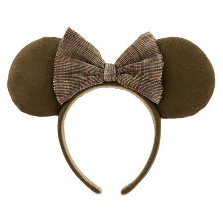 Disney Parks Minnie Mouse Ear Headband with Bow Olive