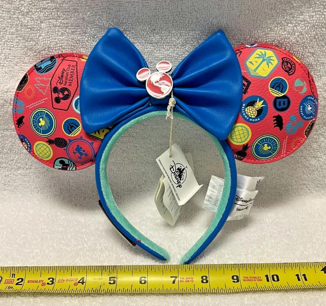 Disney Resorts Loungefly DVC Vacation Club Member Logo Minnie Ears Headband -NWT