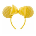 Disney Parks Minnie Mouse Yellow Quilted Ear Headband for Adults New with Tag