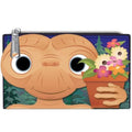 ET the Extra-Terrestrial Faux Leather Flower Pot Flap Zip Around Purse Wallet