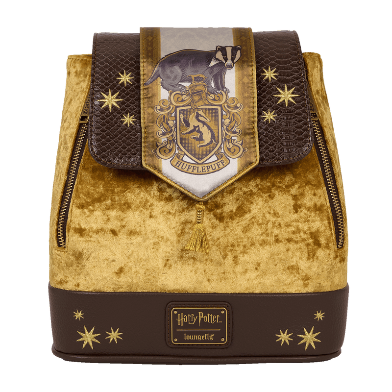 Loungefly Hufflepuff Banner Velvet Mini Backpack - Harry Potter