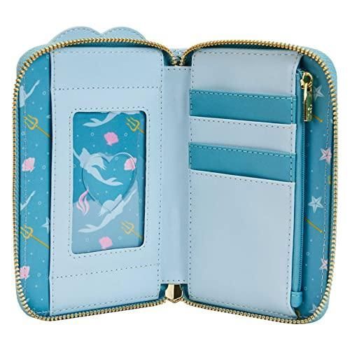 The Little Mermaid 1989 Wedding Cake Zip Around Purse Wallet 4in