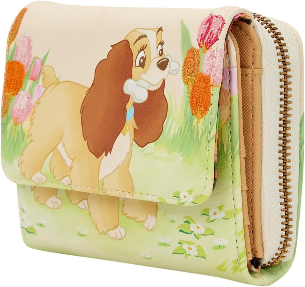 Loungefly Lady and the Tramp Pastel Tulip Trifold Wallet