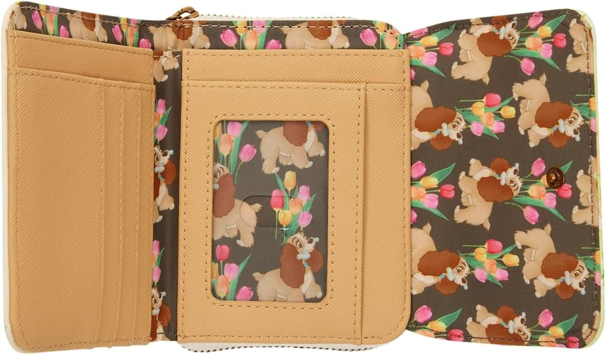Loungefly Lady and the Tramp Pastel Tulip Trifold Wallet